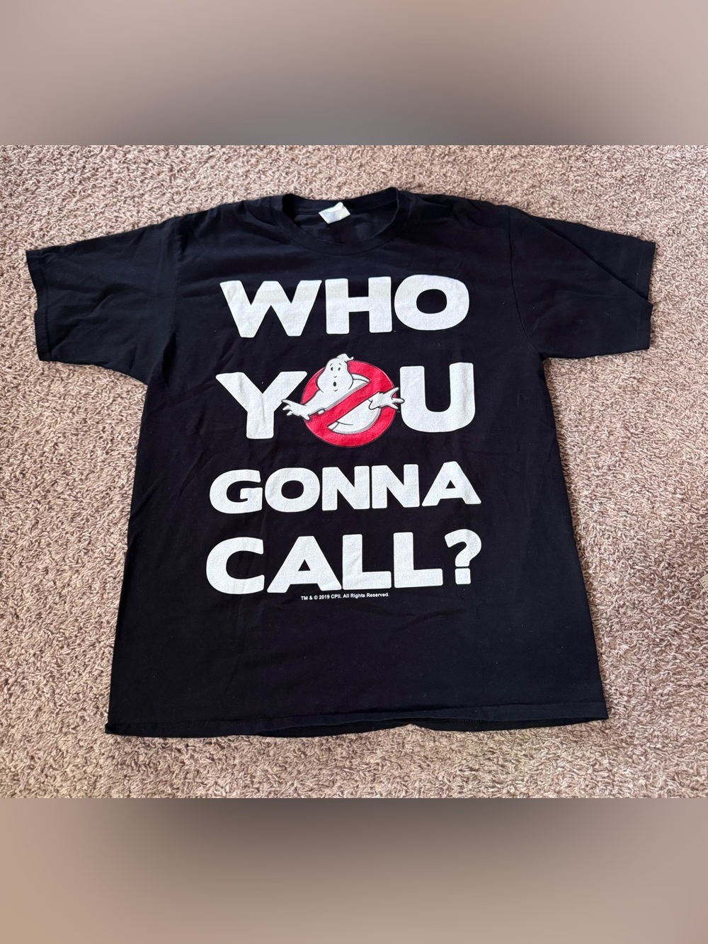 Ghostbusters Who You Gonna Call T-Shirt Large Black Movie Graphic Tee 2019